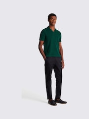 Dunkelgrün - MOSS Terry Towelling Skipper 100% Cotton Polo Shirt - Bild 2 von 4