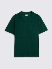 Dunkelgrün - MOSS Terry Towelling Skipper 100% Cotton Polo Shirt - Bild 4 von 4