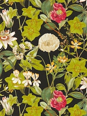 Clarke & Clarke Noir Passiflora Exotica Wallpaper - Image 1 of 1
