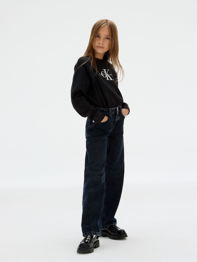 Calvin Klein Black Monologo Sweater - Image 1 of 4