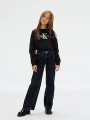 Calvin Klein Black Barrel Salt & Pepper Grey Jeans - Image 3 of 5