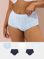 Yours Curve Floral Print Knickers 5 Pack - Imagem 1 de 10