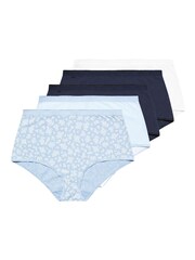 Yours Curve Floral Print Knickers 5 Pack - Imagem 6 de 10