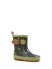 Lazy Dogz Green Tractor Design Toddler Wellingtons - Image 1 of 7