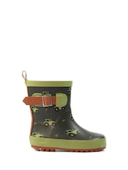 Lazy Dogz Green Tractor Design Toddler Wellingtons - Image 2 of 7