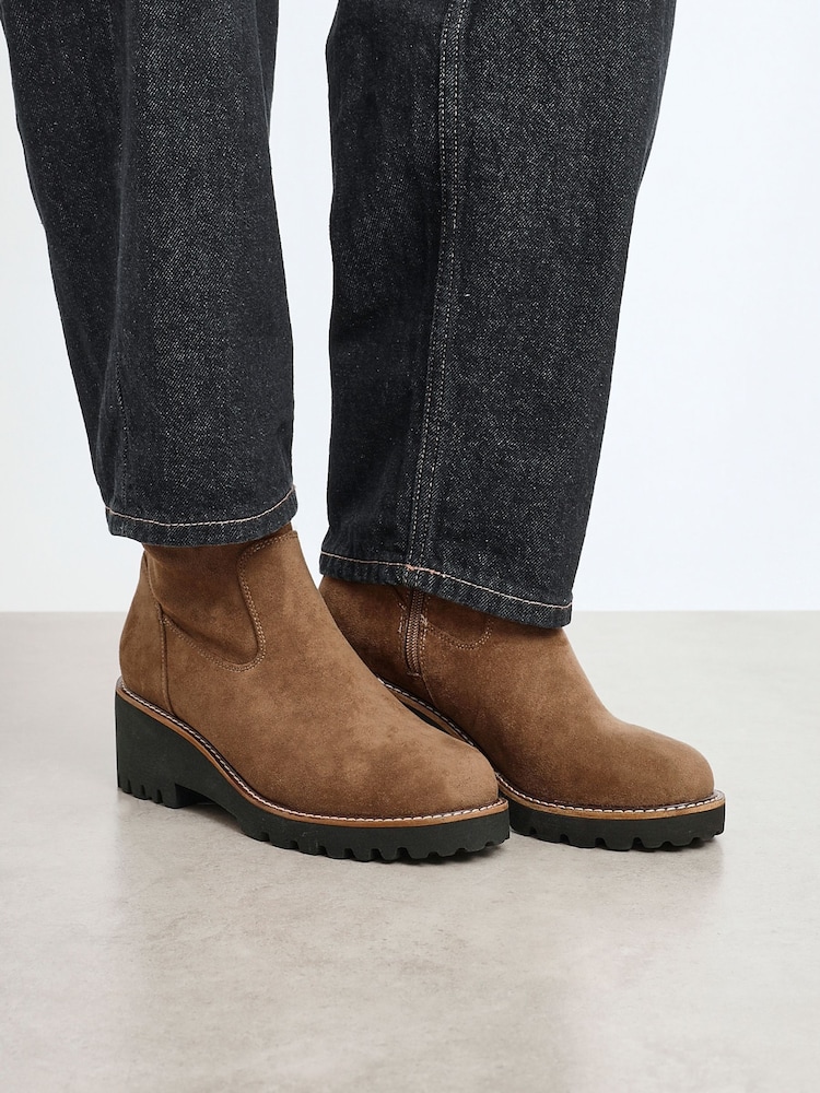 Linzi Natural Trish Wedged Heel Ankle Boots - Image 6 of 6 Linzi Natural Trish Wedged Heel Ankle Boots - Image 6 of 6