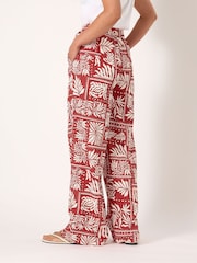 Long Tall Sally Brown Printed Wide Leg Trousers - Image 3 of 5
