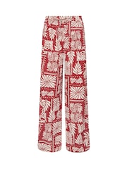 Long Tall Sally Brown Printed Wide Leg Trousers - Image 5 of 5