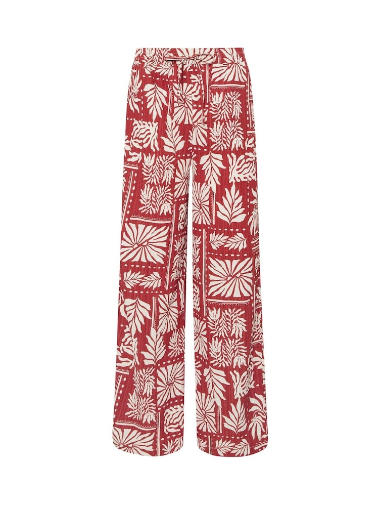 Long Tall Sally Brown Printed Wide Leg Trousers - Image 5 of 5