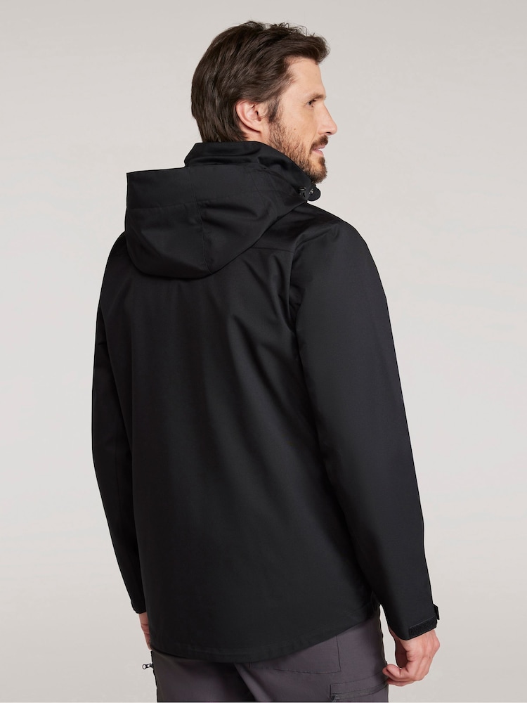 Mountain Warehouse Black Mens Shale Waterproof Jacket - Image 2 of 9 Mountain Warehouse Black Mens Shale Waterproof Jacket - Image 2 of 9