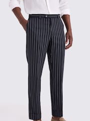 MOSS Blue Floral Wool Trousers - Image 1 of 4