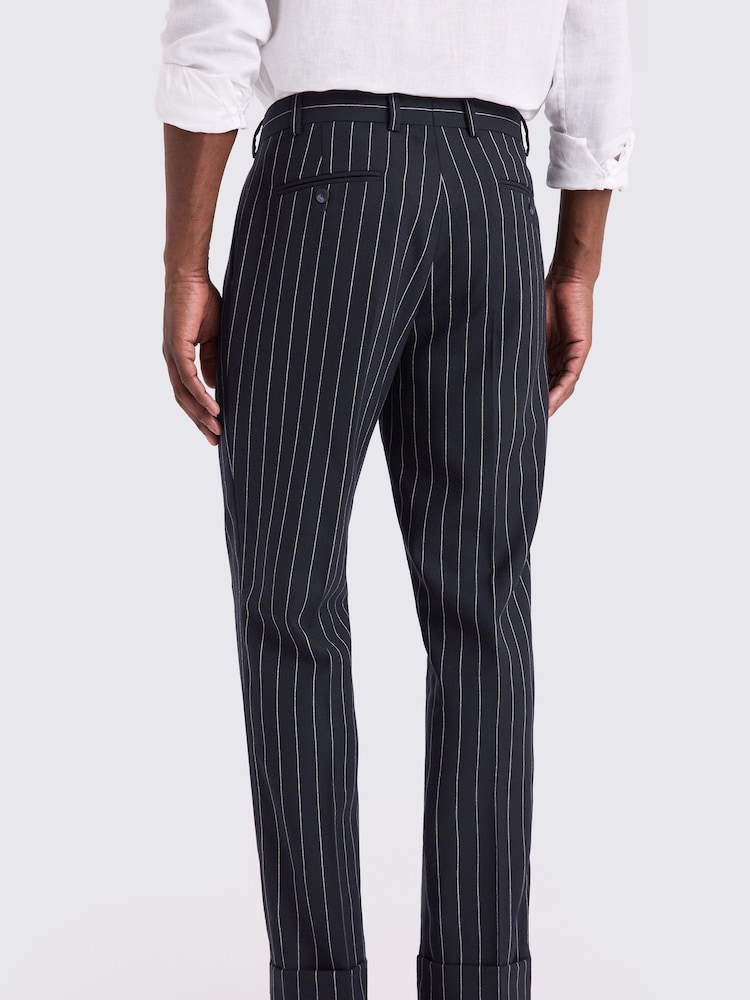 MOSS Blue Floral Wool Trousers - Image 2 of 4