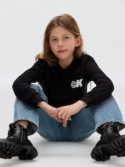 Calvin Klein Black Seasonal Terry Crew Neck Sweater - Image 5 of 5
