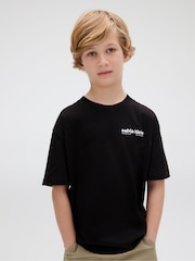 Calvin Klein Black Relaxed Geo Backprint T-Shirt - Image 1 of 5