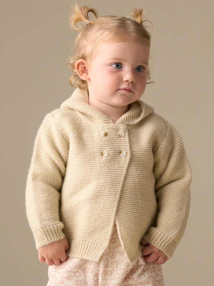 Angel & Rocket Cream Pippa Boucle Knit Cardigan - Image 2 of 3