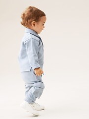 Angel & Rocket Blue Mini Arthur Herringbone Co-Ord Set - Image 3 of 8