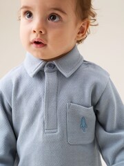 Angel & Rocket Blue Mini Arthur Herringbone Co-Ord Set - Image 4 of 8