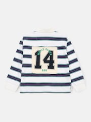 Angel & Rocket Blue Luka Yarn Dyed Stripe Rugby Shirt - Image 7 of 8