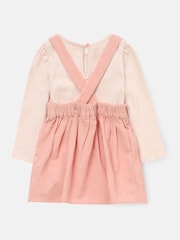 Angel & Rocket Pink Orla Cord Pinny & Print Bodysuit - Image 2 of 3