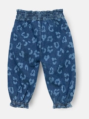 Angel & Rocket Blue Petra Leopard Print Denim Trousers - Image 5 of 6
