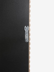 Natural Ribbed Wood Floor Length Mirror - Image 4 of 4