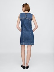 Gap Blue DÔEN Denim Sailor Mini Dress - Image 2 of 8