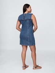 Gap Blue DÔEN Denim Sailor Mini Dress - Image 5 of 8