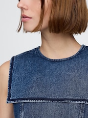 Gap Blue DÔEN Denim Sailor Mini Dress - Image 6 of 8