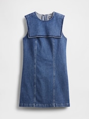 Gap Blue DÔEN Denim Sailor Mini Dress - Image 7 of 8
