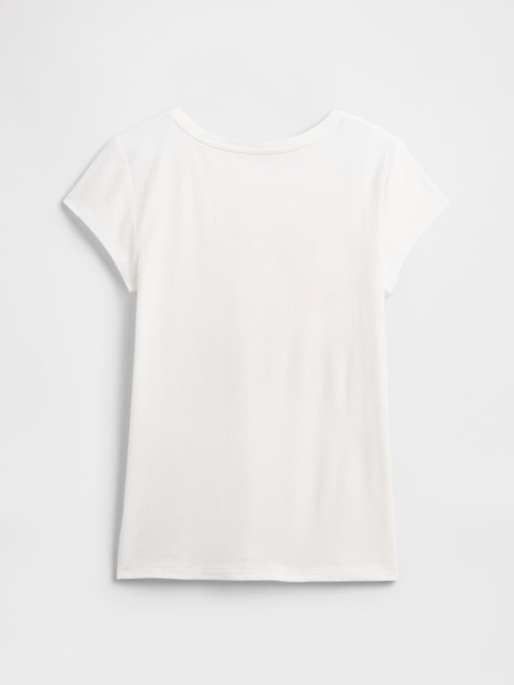 Blanco - Camiseta de manga corta y cuello redondo con estampado gráfico de Gap (4-13años) - Imagen 2 de 3