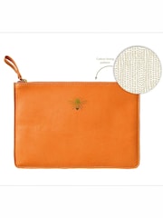 Portico Designs Orange Gold Bee Faux Leather Zip Organiser Case - Image 2 of 2