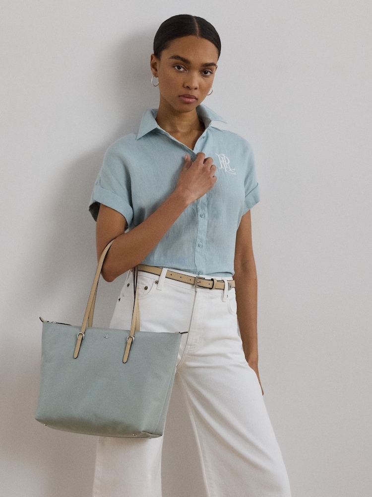 Lauren Ralph Lauren Blue Keaton Nylon Tote Bag - Image 1 of 6