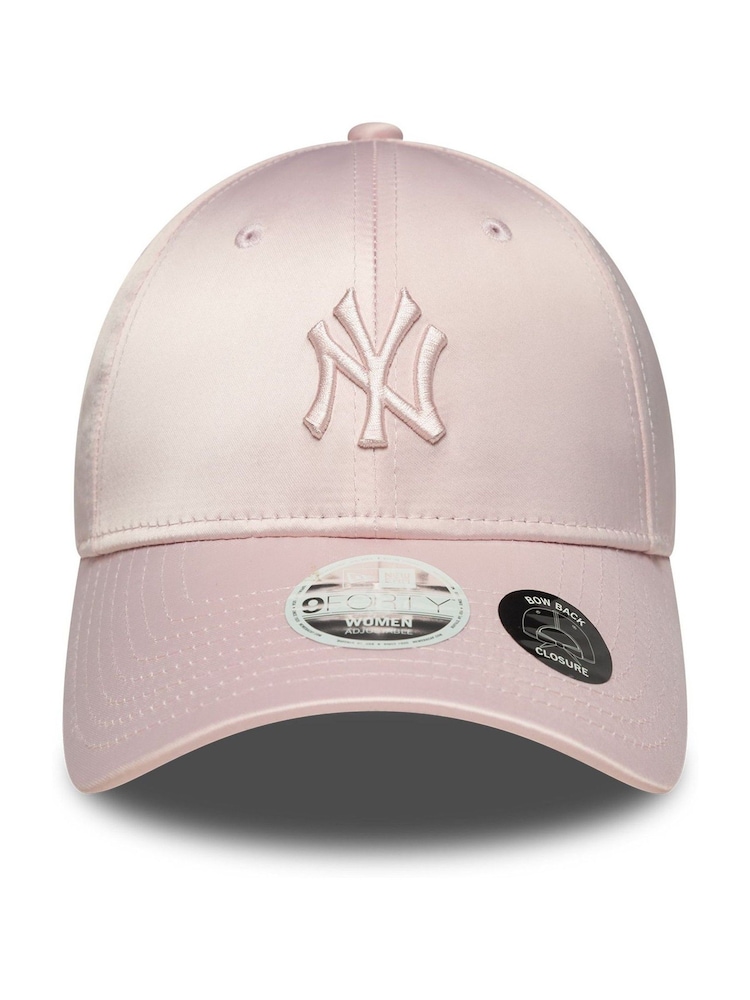 New Era Womens Pink Satin Bow Back 940 Cap - Image 1 of 5
