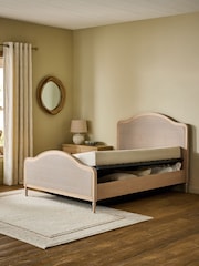 Rattan Lime Washed Oak Effect Lily Wooden With Footend Ottoman Storage Bed Frame - Image 3 of 10