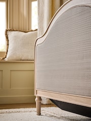 Rattan Lime Washed Oak Effect Lily Wooden With Footend Ottoman Storage Bed Frame - Image 7 of 10
