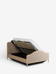 Rattan Lime Washed Oak Effect Lily Wooden With Footend Ottoman Storage Bed Frame - Image 9 of 10