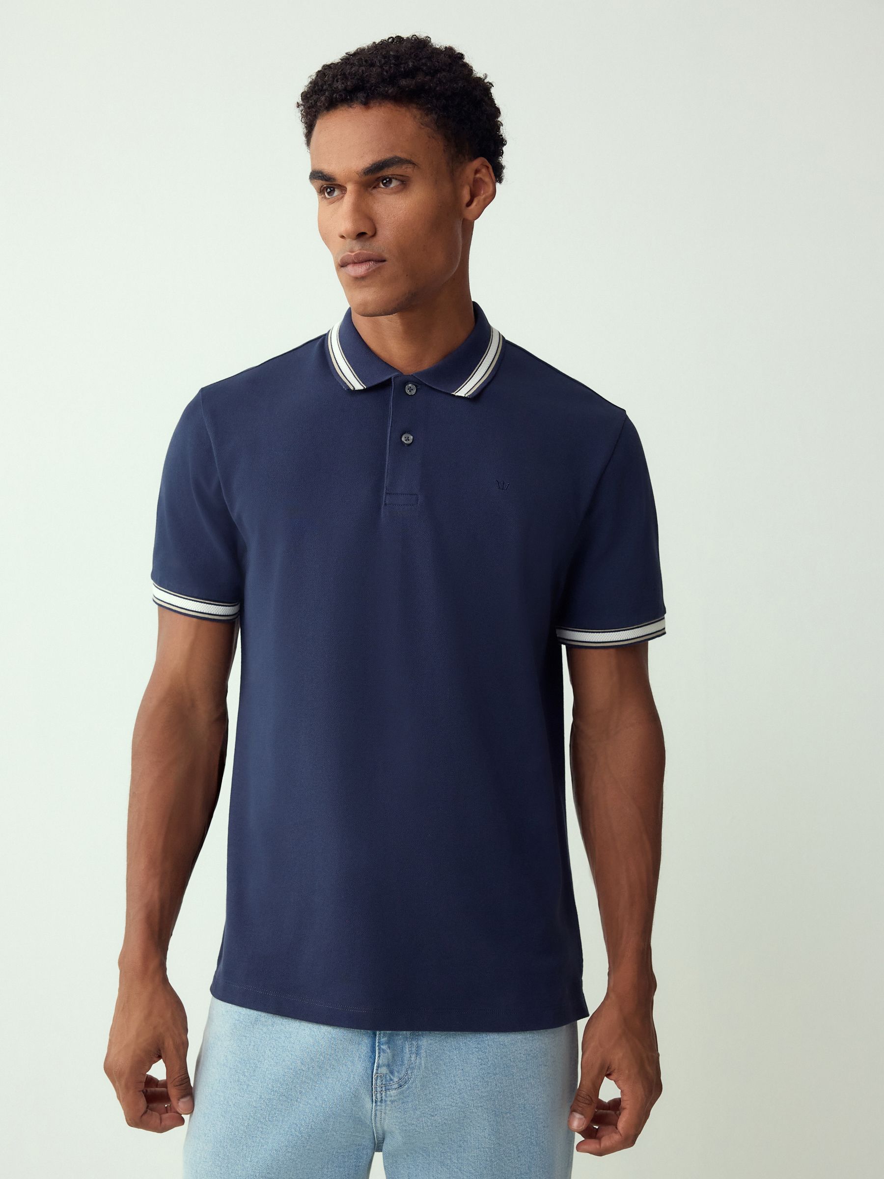 Buy Navy Blue Short Sleeve Tipped Polo Shirts from Next USA
