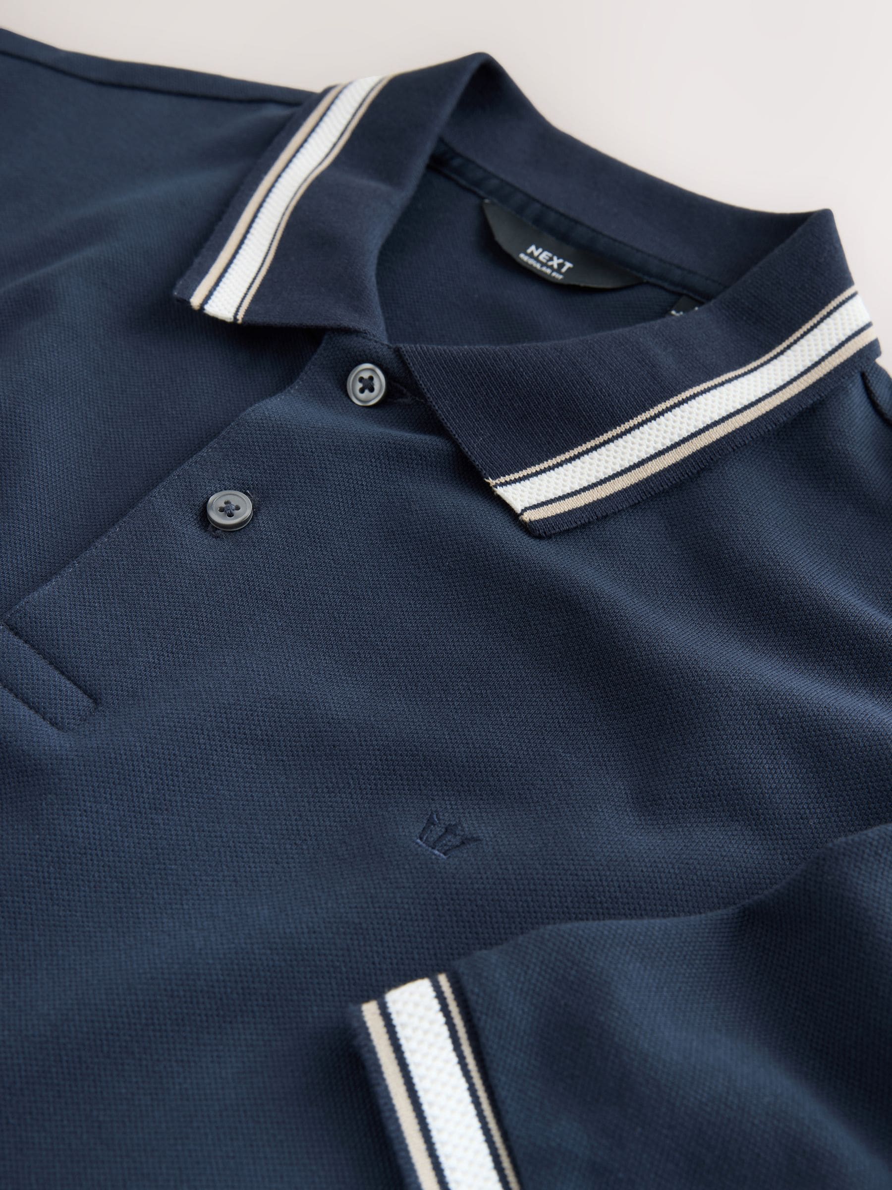 Buy Navy Blue Short Sleeve Tipped Polo Shirts from Next USA