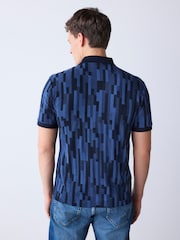 Blue Block N.Premium Pattern Quarter Zip Polo Shirt - Image 3 of 8
