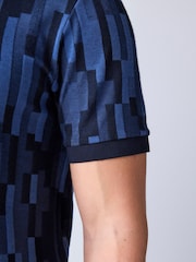 Blue Block N.Premium Pattern Quarter Zip Polo Shirt - Image 5 of 8