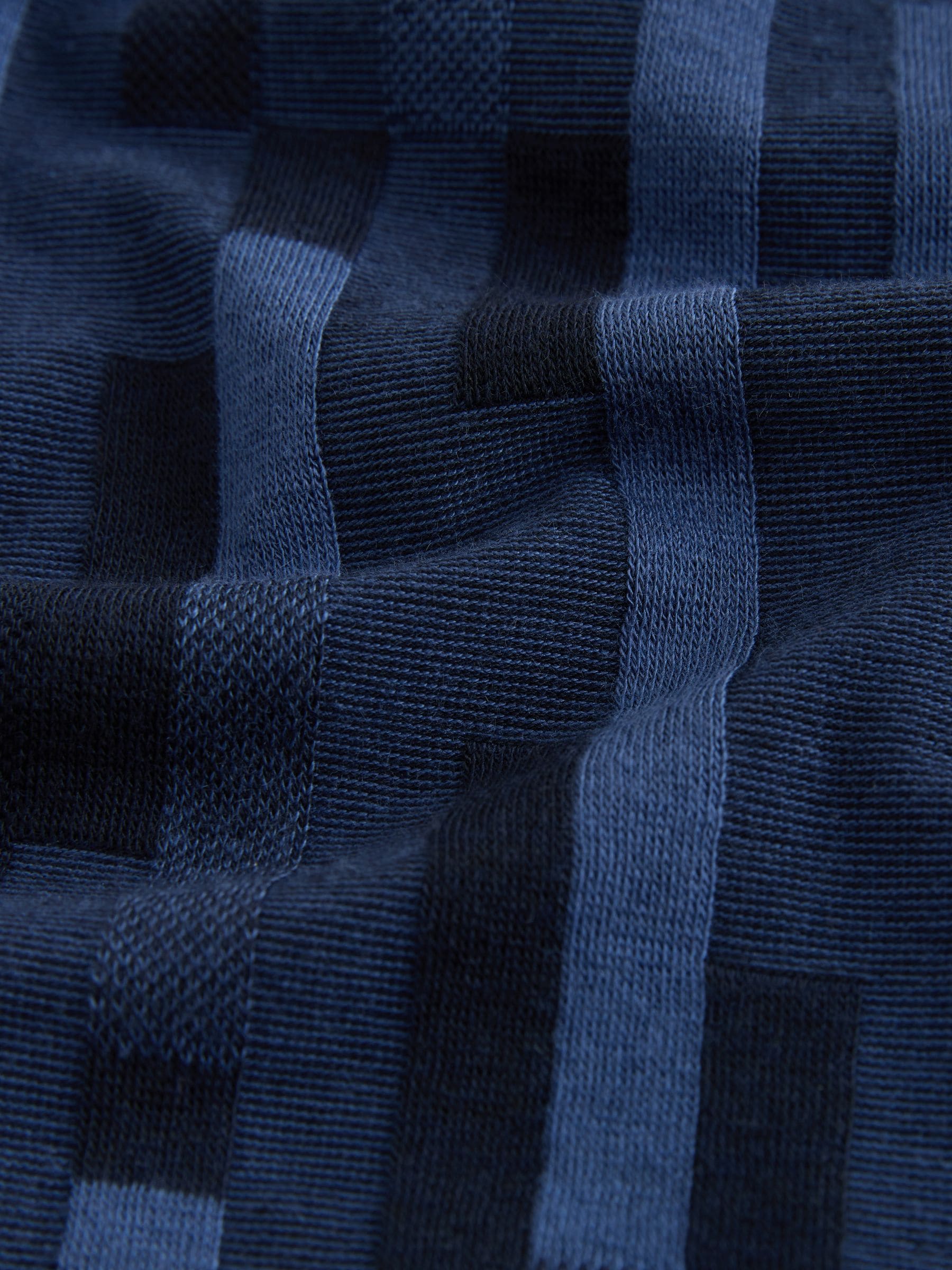 Buy Blue Block Pattern Polo Shirt from Next USA