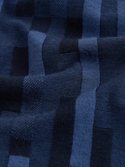 Blue Block N.Premium Pattern Quarter Zip Polo Shirt - Image 7 of 8