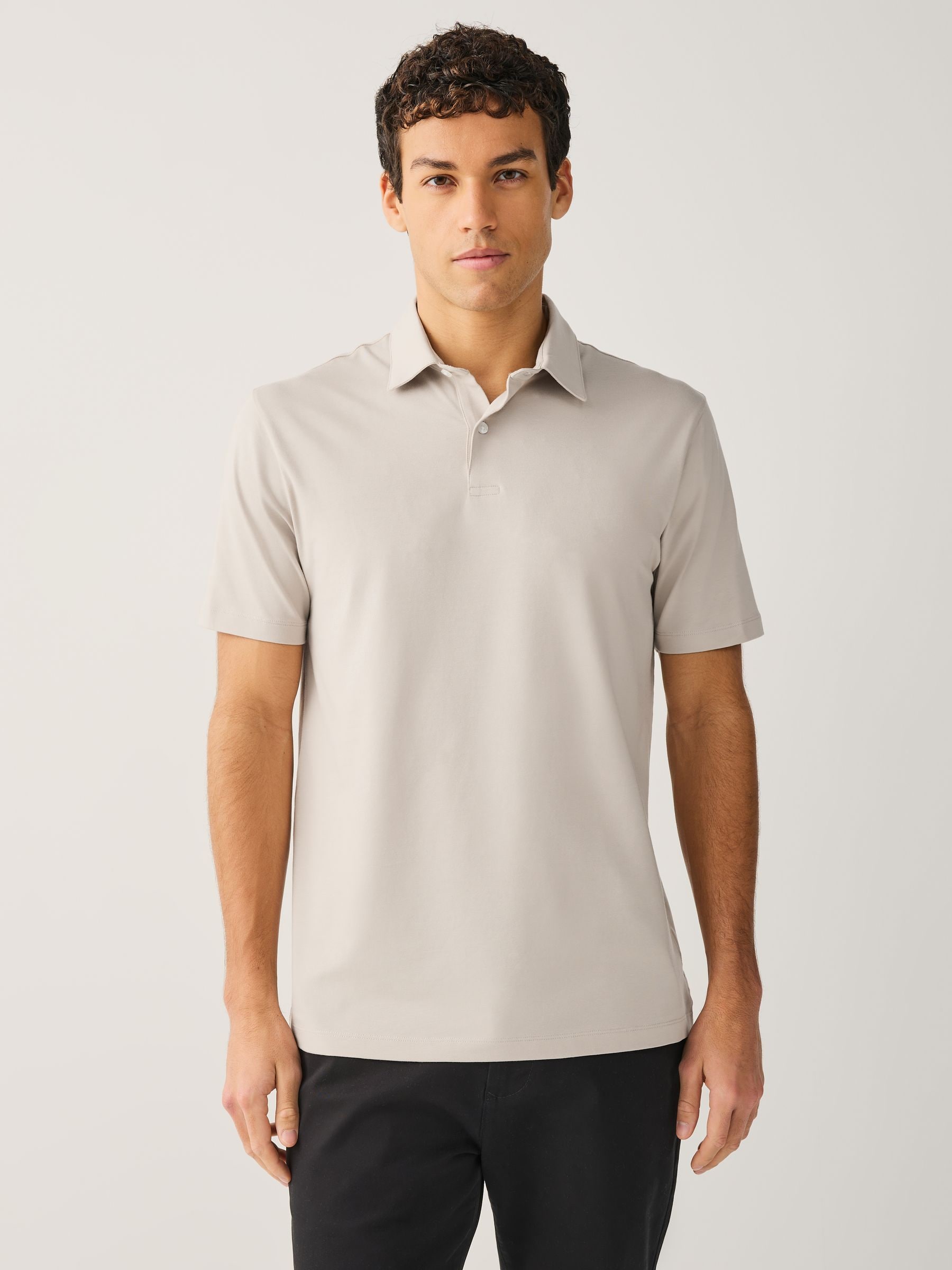 Buy Brown/Blue/Neutral Plain Motionflex Short Sleeve Jersey Polo