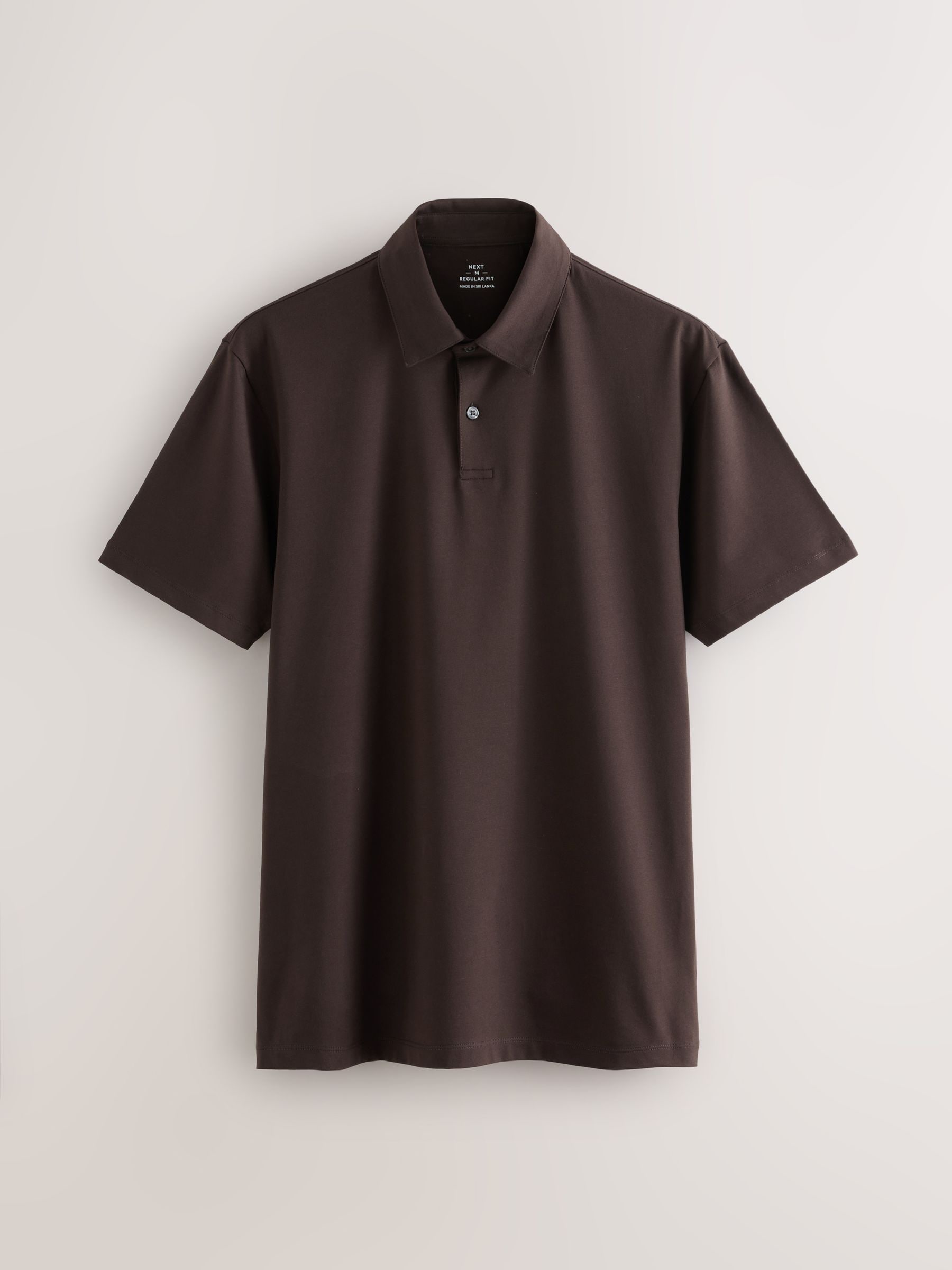 Buy Brown/Blue/Neutral Plain Motionflex Short Sleeve Jersey Polo