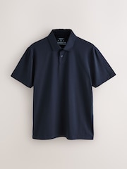 Indigo Blue Regular Fit Short Sleeve Jersey Polo Shirts 5 Pack - Image 1 of 8