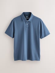 Indigo Blue Regular Fit Short Sleeve Jersey Polo Shirts 5 Pack - Image 2 of 8