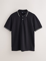 Negro/Marrón/Crudo - Pack de 3 polos de piqué de manga corta con ribete - Imagen 8 de 11