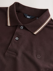 Negro/Marrón/Crudo - Pack de 3 polos de piqué de manga corta con ribete - Imagen 9 de 11