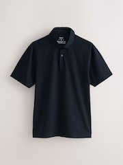 Grey/Navy/Neutral Regular Fit Short Sleeve Jersey Polo Shirts 5 Pack - Image 2 of 8