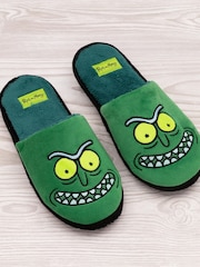 Vanilla Underground Green Mens Rick And Morty Mule Slippers - Image 3 of 6